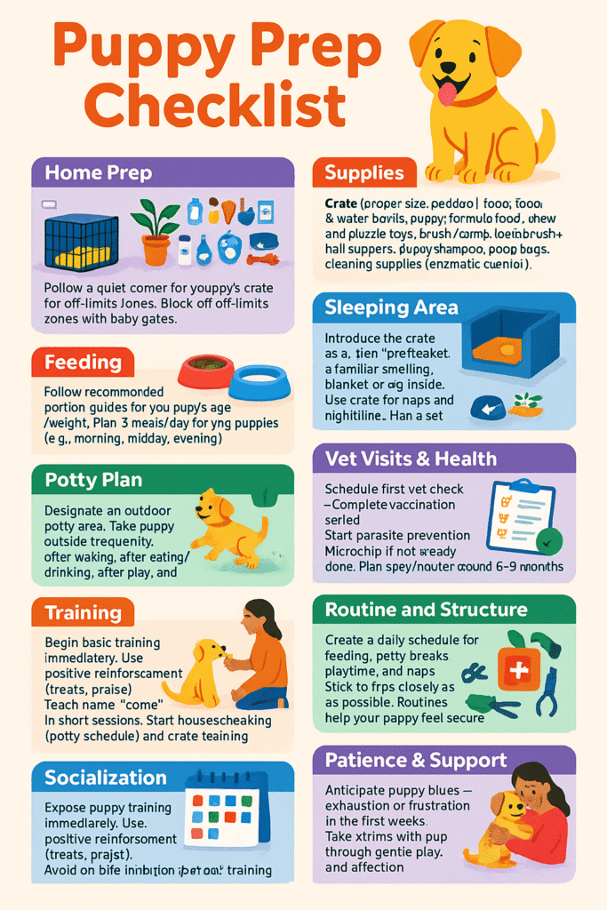 bringing a puppy home checklist