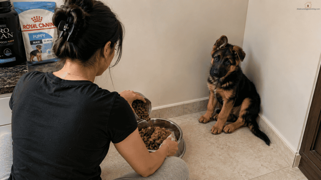 transition puppy to new food