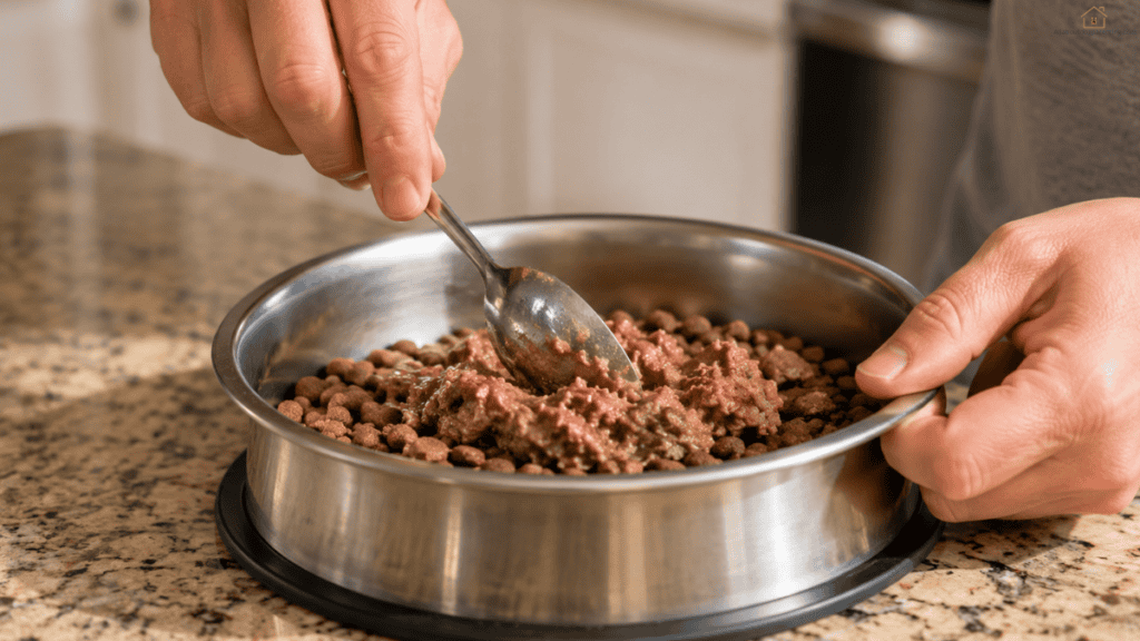 wet and dry puppy food mixed