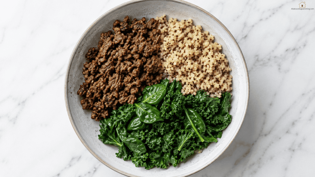 Beef, Quinoa and Greens Bowl