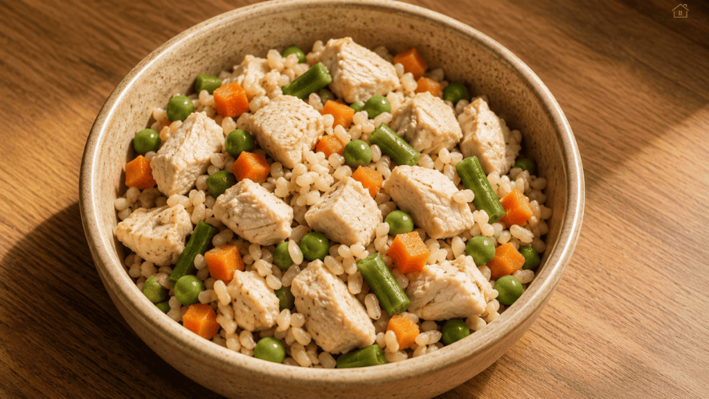 Chicken, Brown Rice and Vegetable Bowl