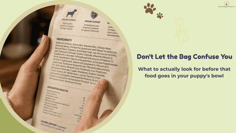 how to read puppy food labels
