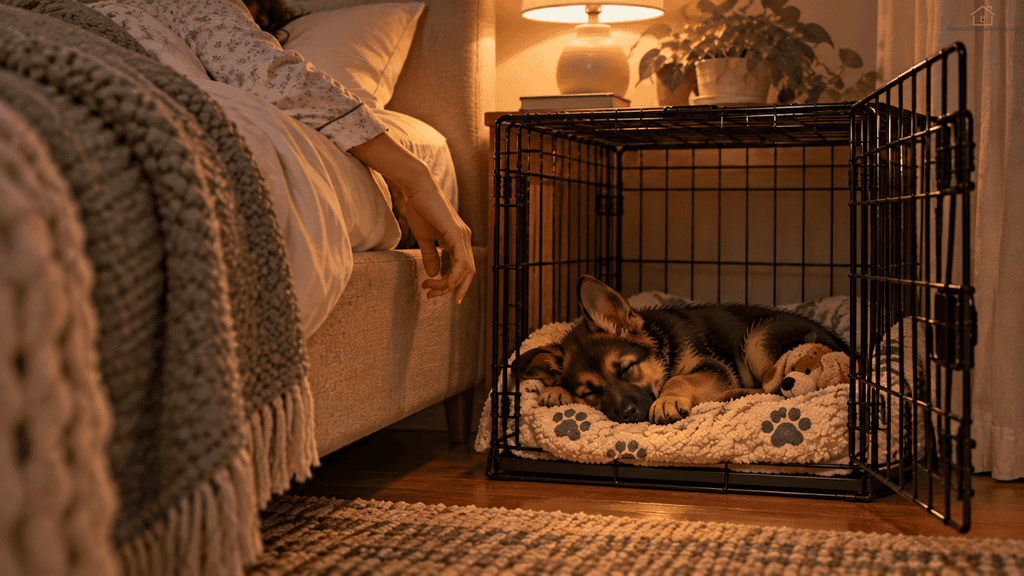 crate training at night