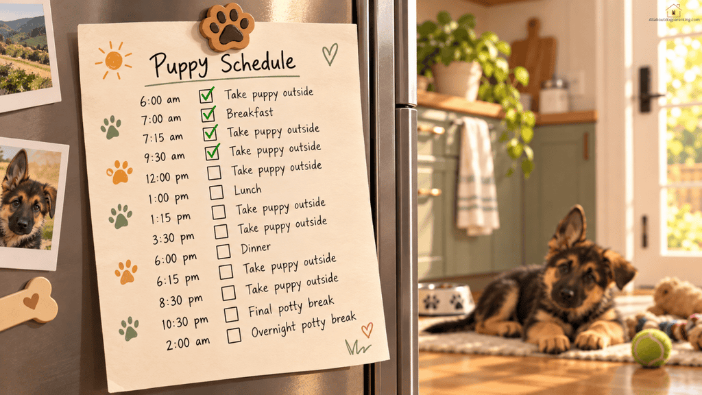 puppy bathroom schedule
