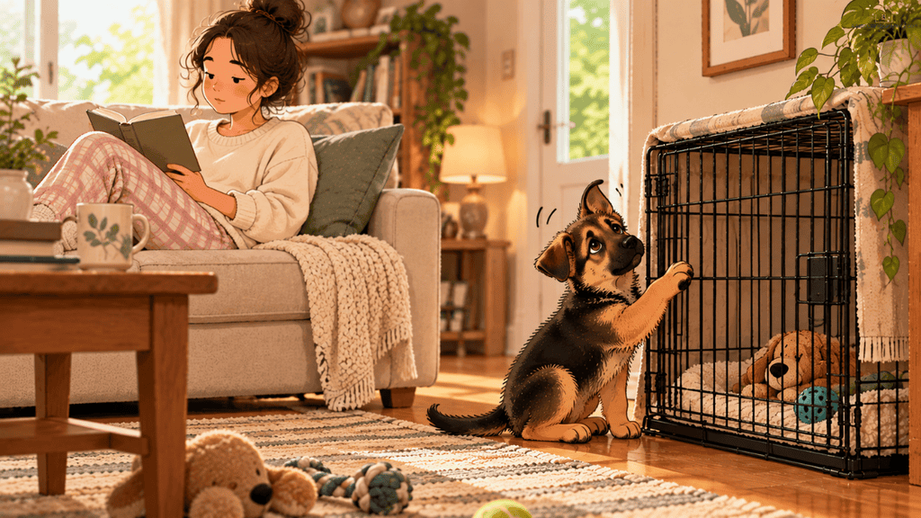 puppy crate training step by step